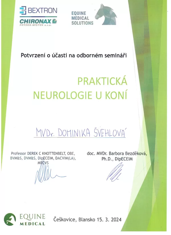 praktická neurologie koní