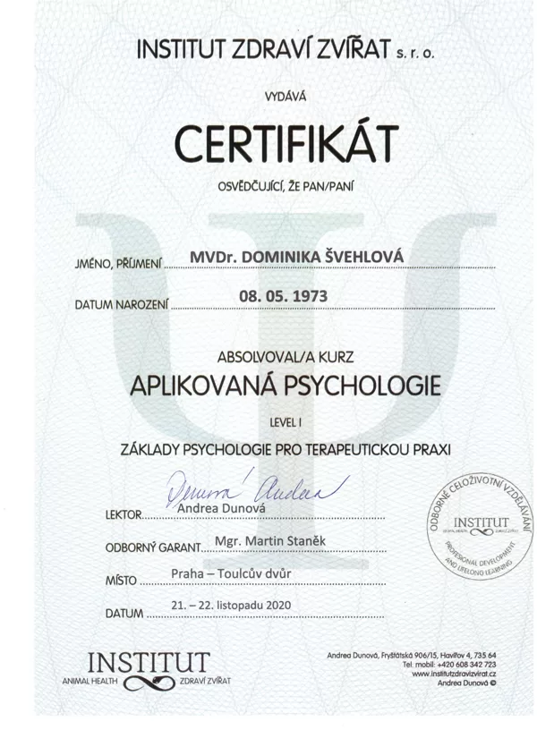 aplikovaná psychologie pro terapeutickou praxi